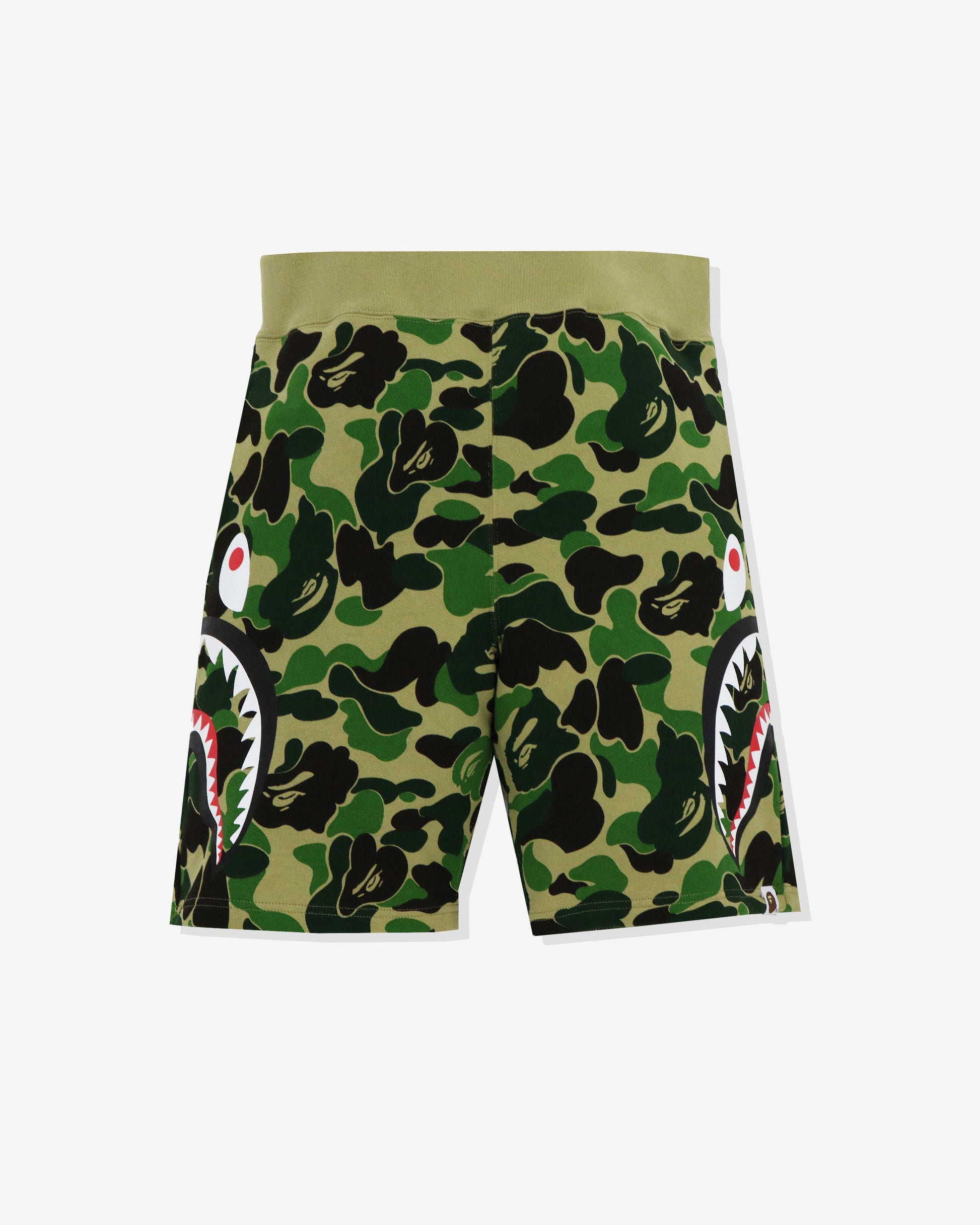 Undefeated Clothing - BAPE BIG ABC CAMO SIDE SHARK SWEAT SHORTS - GREEN