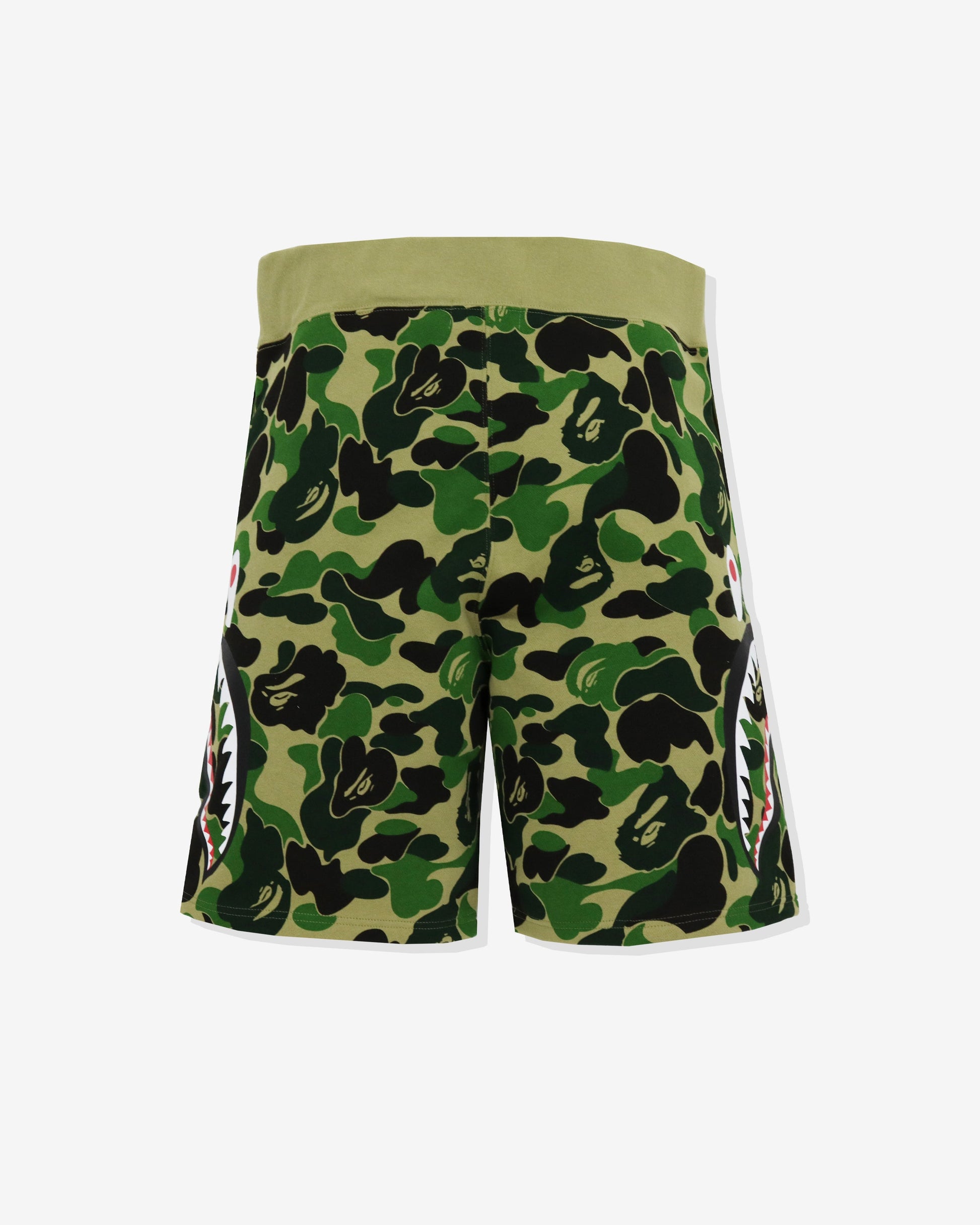 Undefeated Clothing - BAPE BIG ABC CAMO SIDE SHARK SWEAT SHORTS - GREEN