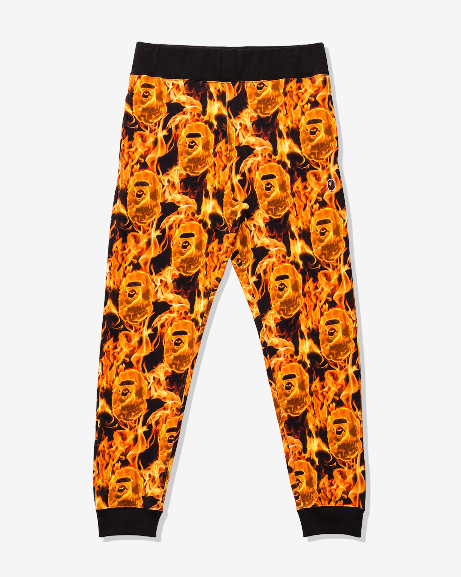 Undefeated Clothing - BAPE FLAME SLIM SWEAT PANTS - ORANGE