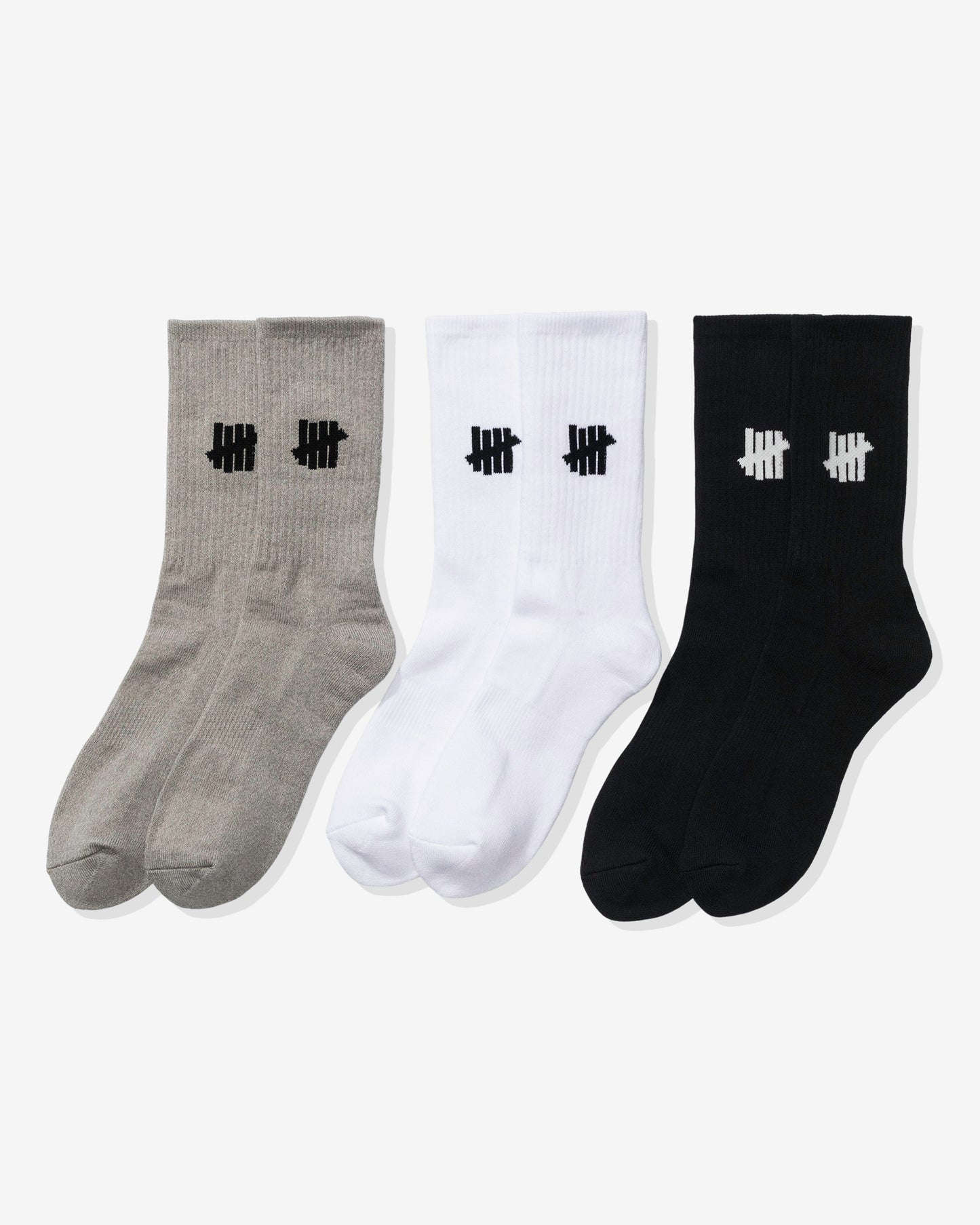 Undefeated Accessories - UNDEFEATED ICON CREW SOCK, 3-PACK