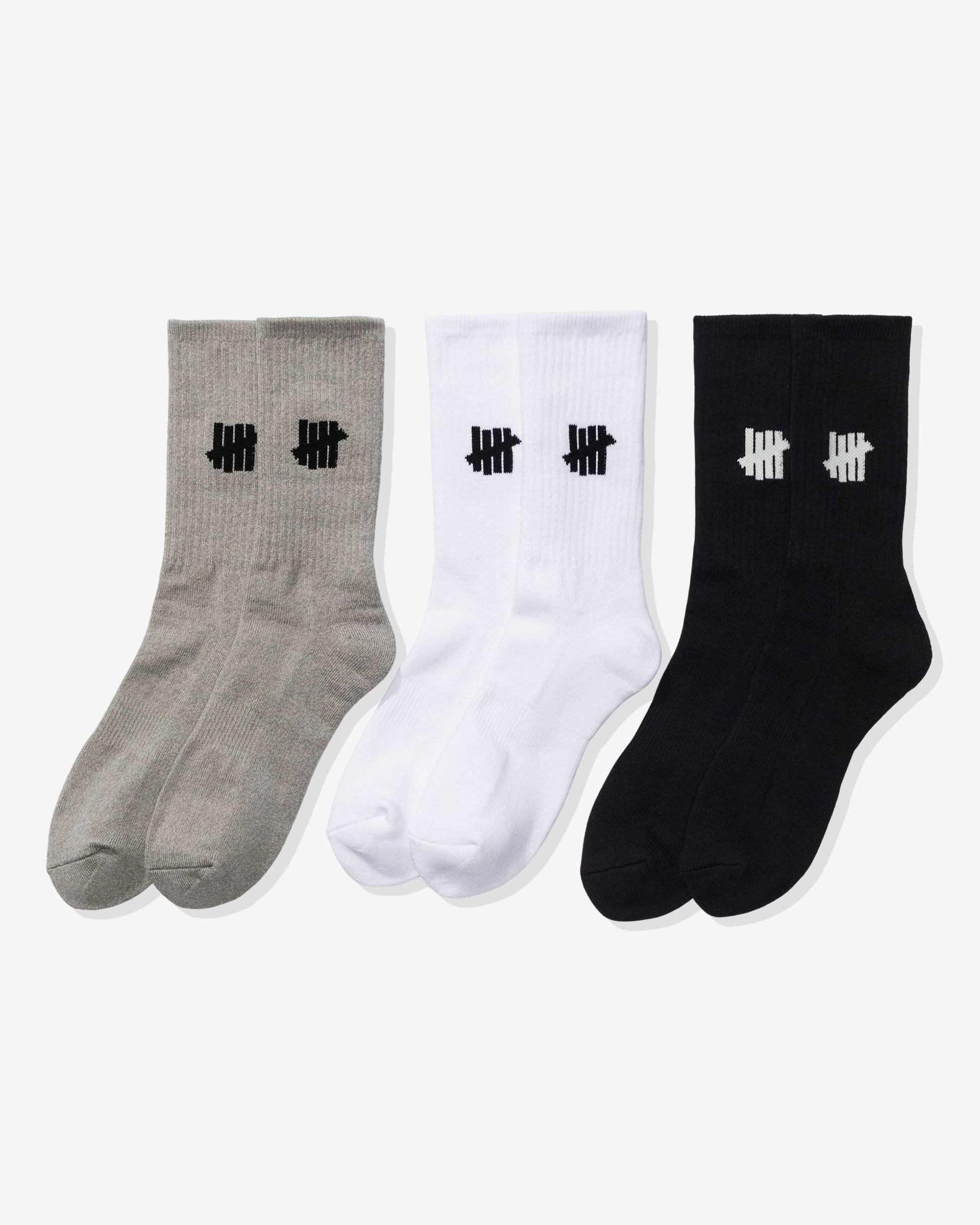 Undefeated Accessories - UNDEFEATED ICON CREW SOCK, 3-PACK
