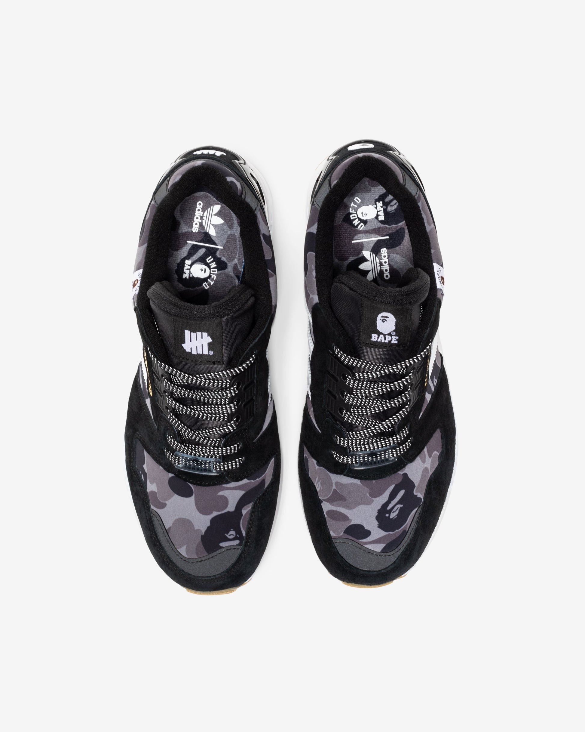 Undefeated Footwear - BAPE X UNDEFEATED X ADIDAS ZX 8000 - CBLACK/ CWHITE/ GUM