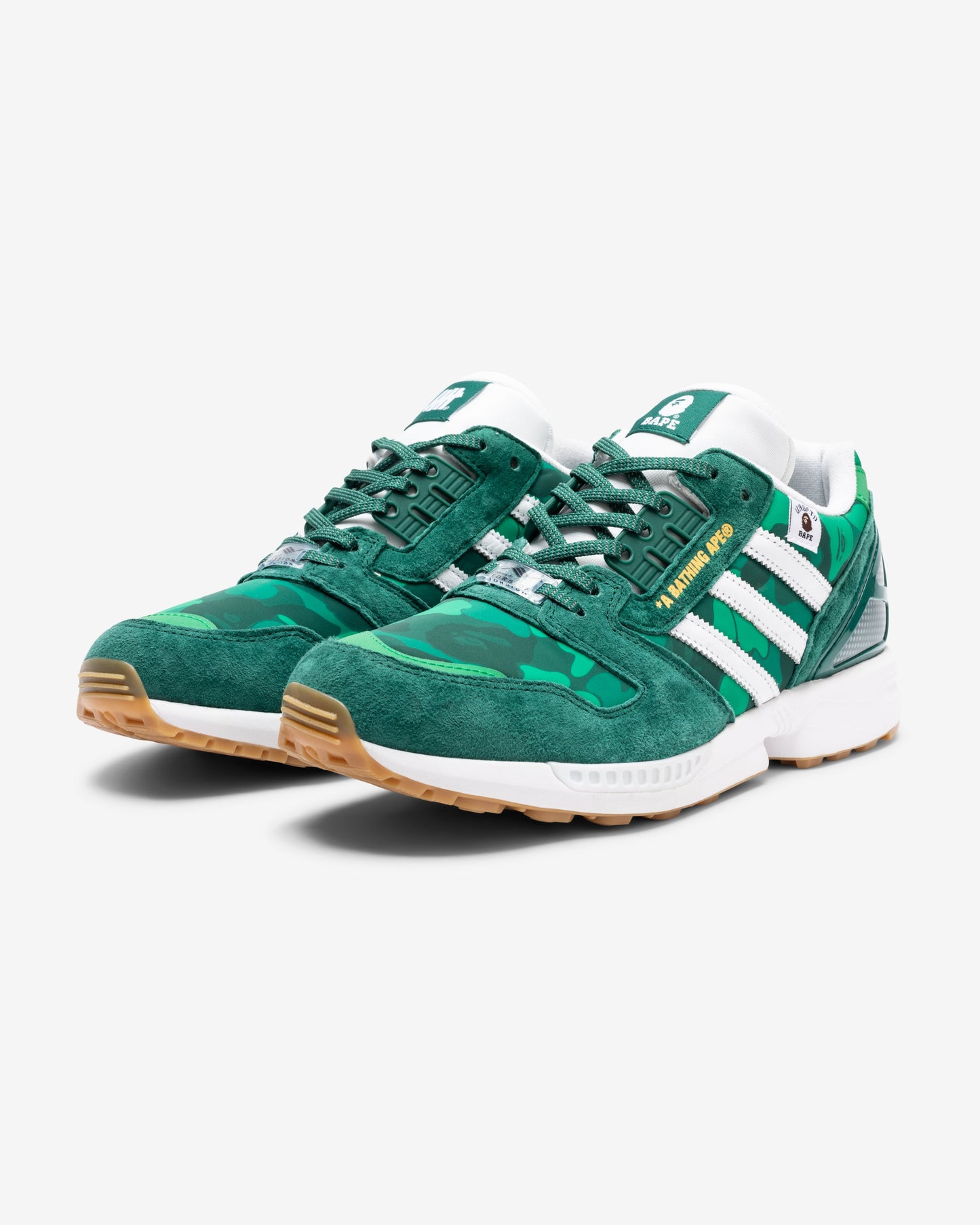 Undefeated Footwear - BAPE X UNDEFEATED X ADIDAS ZX 8000 - GREEN/ CWHITE/ GUM