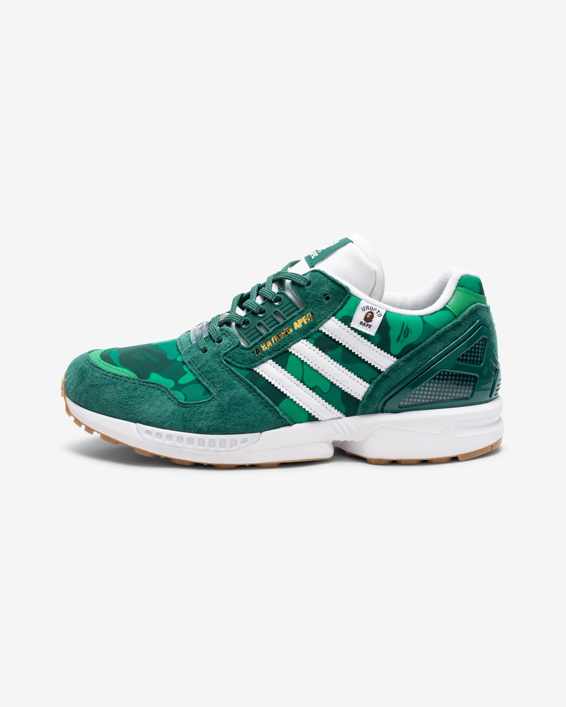 Undefeated Footwear - BAPE X UNDEFEATED X ADIDAS ZX 8000 - GREEN/ CWHITE/ GUM