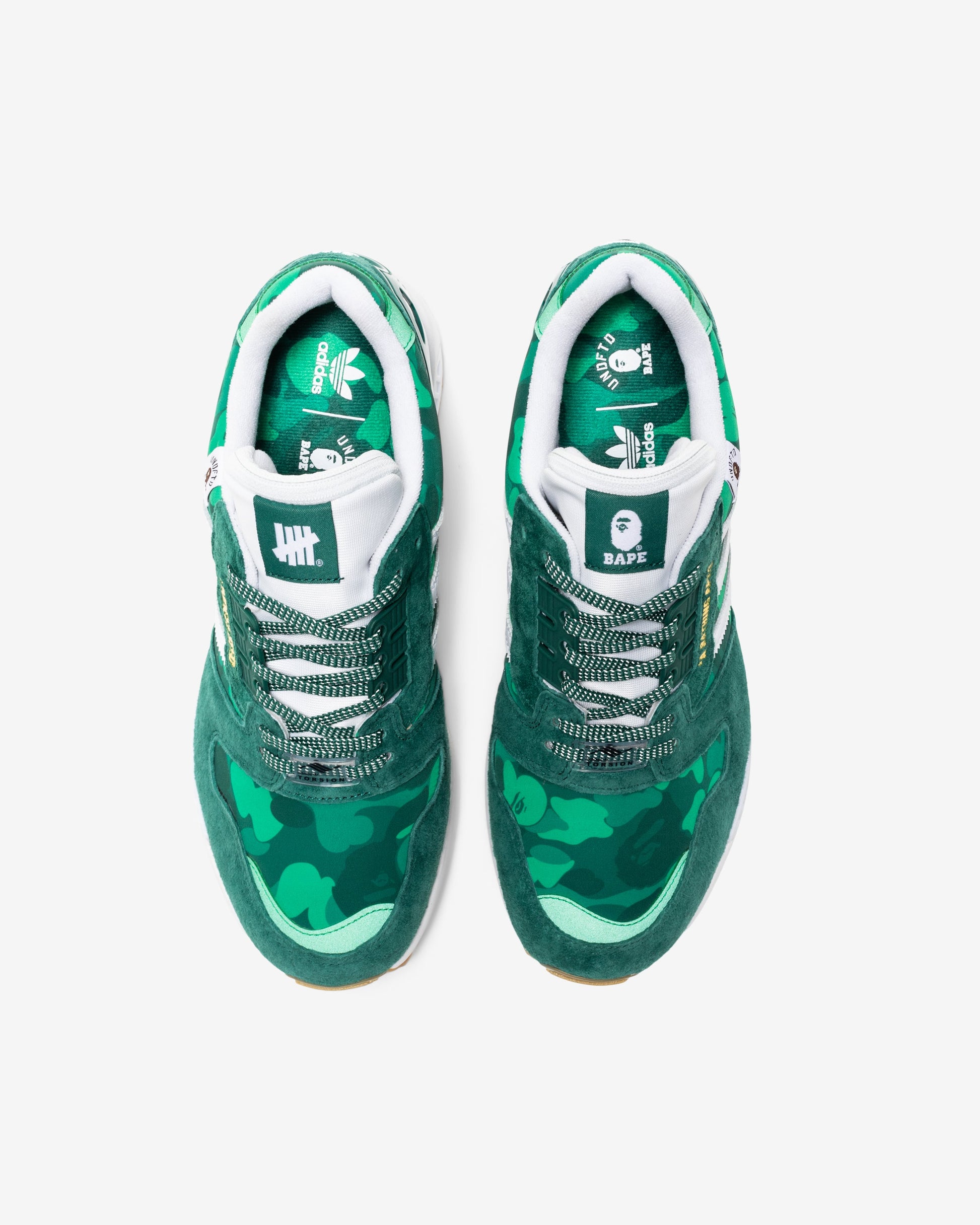 Undefeated Footwear - BAPE X UNDEFEATED X ADIDAS ZX 8000 - GREEN/ CWHITE/ GUM